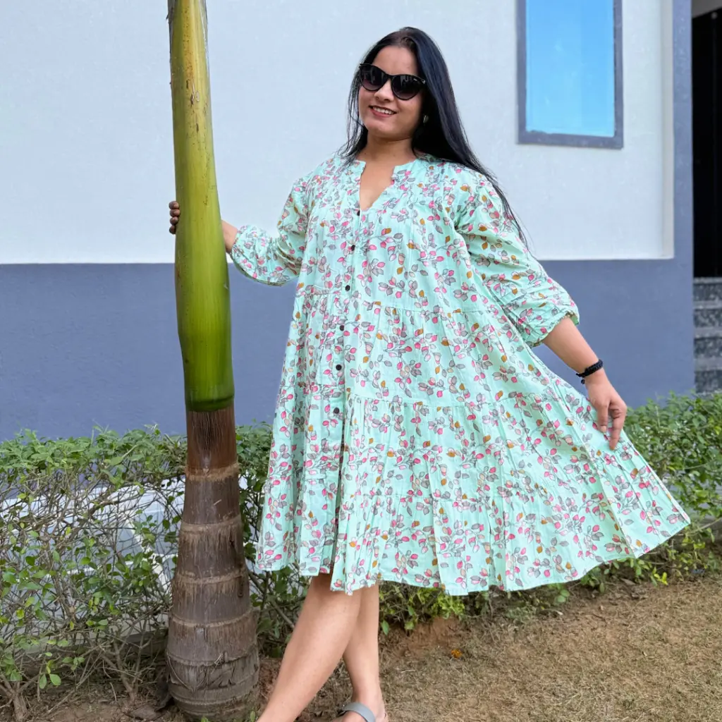Mint Green Midi Dress (S)