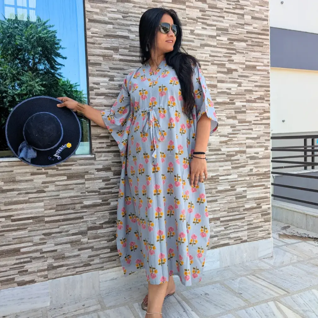Grey Kaftan Dress