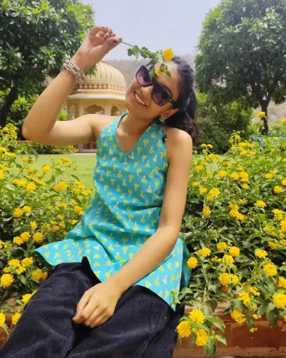 Halter Neck Boho Summer Kurti & Top